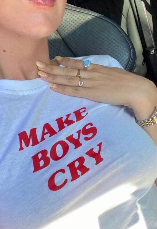 Make Boys Cry Women’s Crop Tee