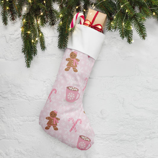Pink Christmas stocking