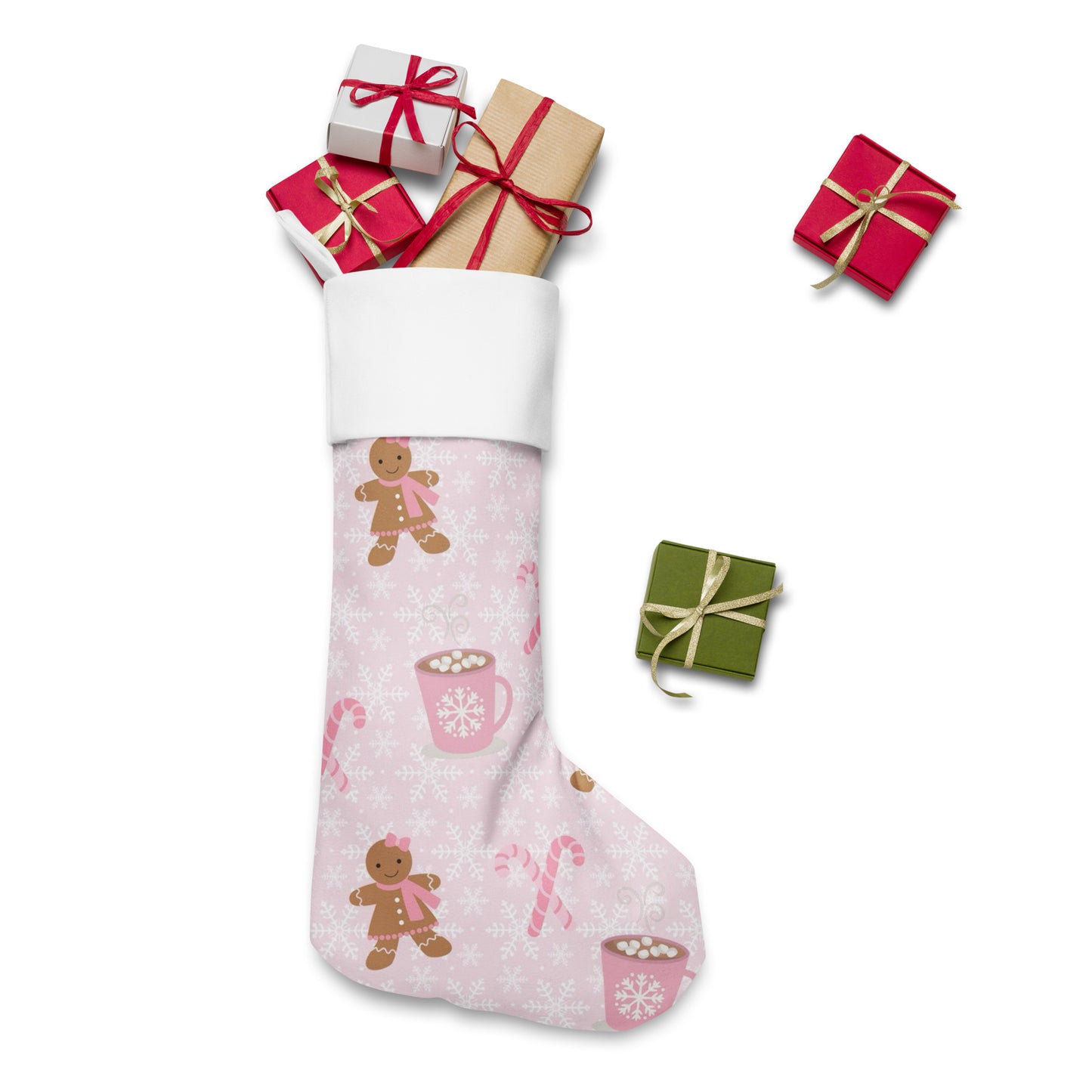 Pink Christmas stocking