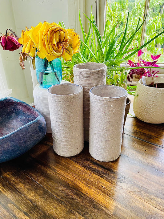 Tropical Cotton Twine Vase