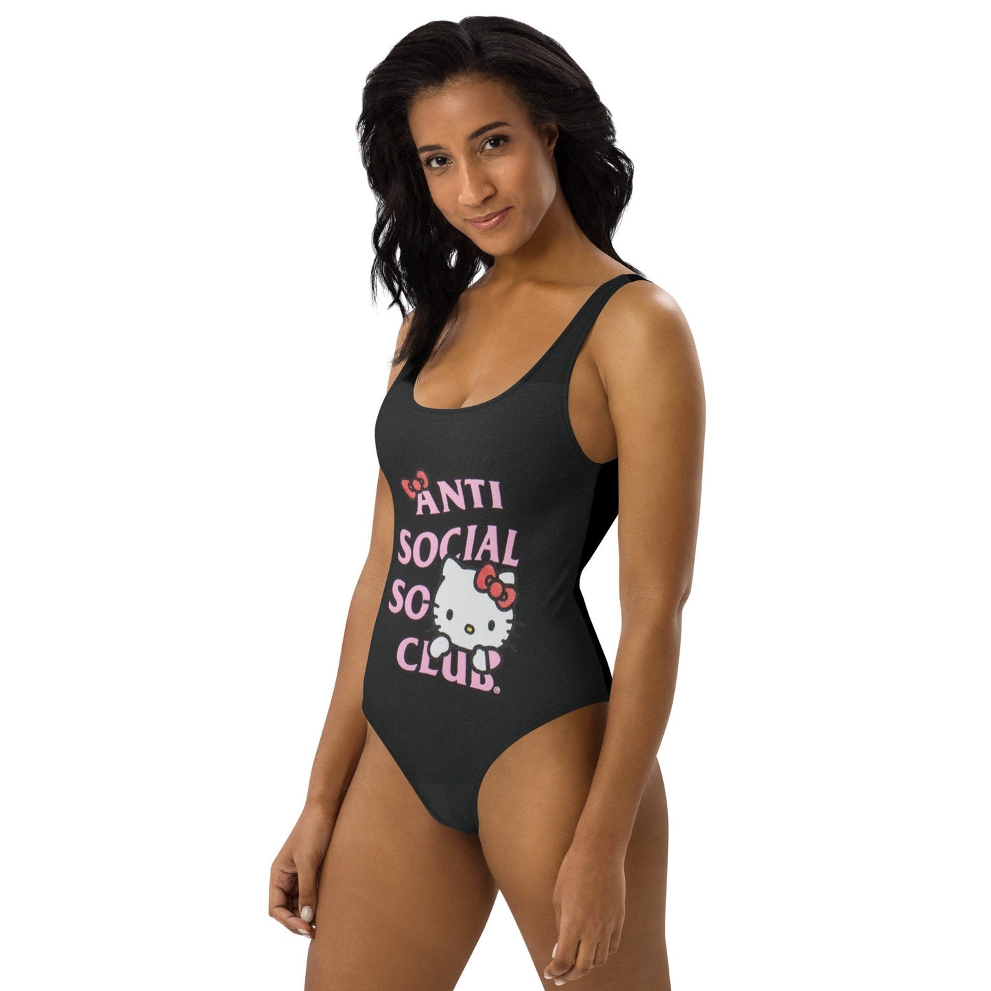 Anti-Social Kitty One-Piece Swimsuit